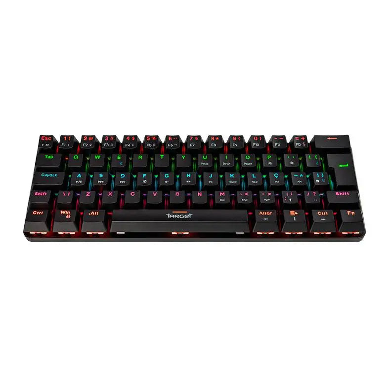 Mechanical Gamer TGT Sherman Keyboard Compact Rainbow ABNT2 Switch Blue Black TGT-SHTKL-RBW01