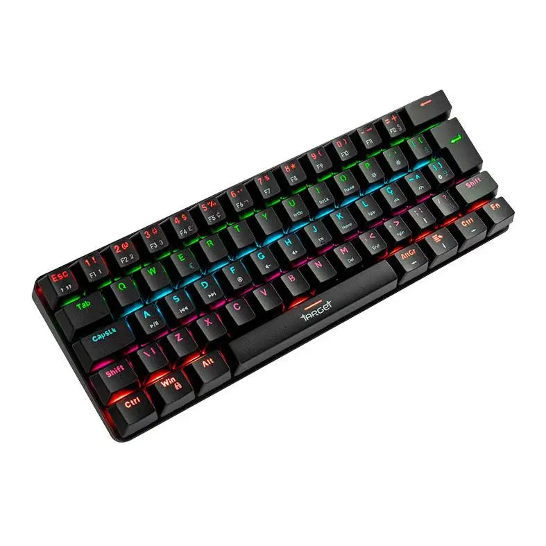 Mechanical Gamer TGT Sherman Keyboard Compact Rainbow ABNT2 Switch Blue Black TGT-SHTKL-RBW01